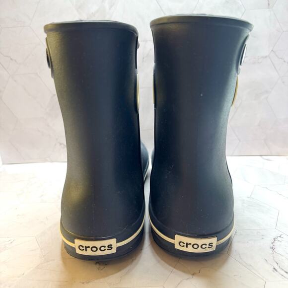 Crocs Jaunt Shorty Womens Sz 10 Navy Blue Boots Waterproof Shoes Rain Snow EUC - Picture 9 of 10